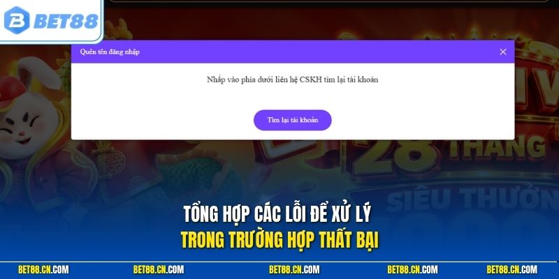 Đăng Nhập BET88 Nhanh – Mẹo Vào Trang Chủ Tránh Bị Chặn 3 Lỗi đăng nhập Bet88 và cách xử lý